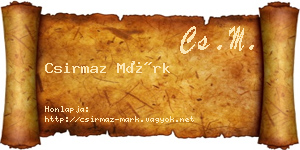 Csirmaz Márk névjegykártya
